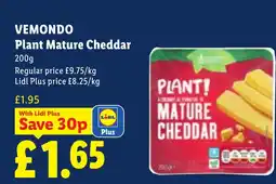 Lidl VEMONDO Plant Mature Cheddar offer