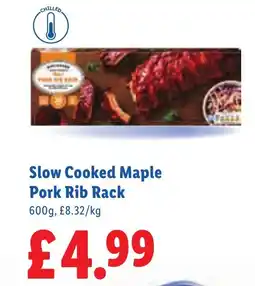 Lidl Slow Cooked Maple Pork Rib Rack offer