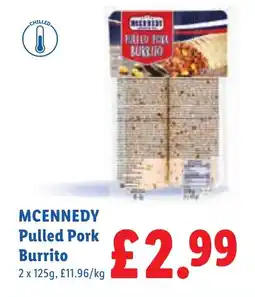 Lidl MCENNEDY Pulled Pork Burrito offer