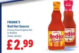 Lidl FRANK'S Red Hot Sauces offer