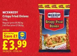 Lidl MCENNEDY Crispy Fried Onions offer