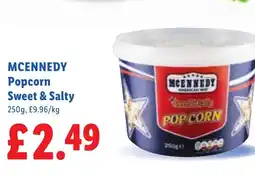 Lidl MCENNEDY Popcorn Sweet & Salty offer