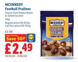 Lidl MCENNEDY Football Pralines offer