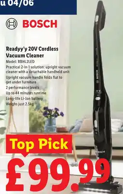 Lidl BOSCH Readyy'y 20V Cordless Vacuum Cleaner offer