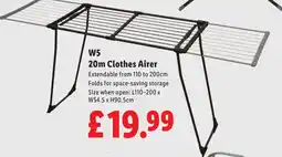 Lidl W5 20m Clothes Airer offer