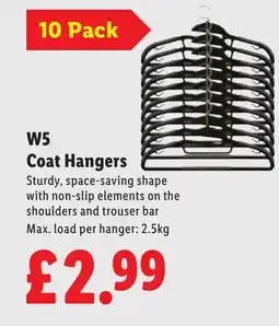 Lidl W5 Coat Hangers offer