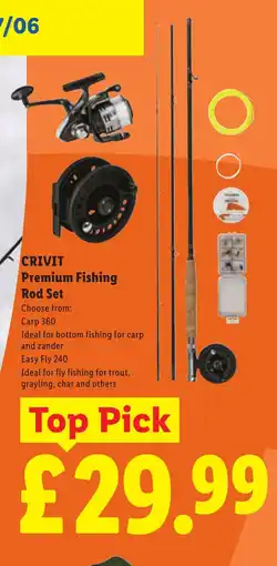 Lidl CRIVIT Premium Fishing Rod Set offer