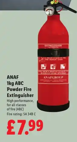 Lidl ANAF ABC Powder Fire Extinguisher offer