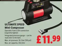 Lidl ULTIMATE SPEED Mini-Compressor offer