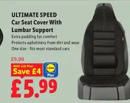 Lidl ULTIMATE SPEED Car Seat Cover With Lumbar Support offer