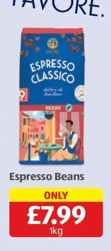Aldi Espresso Beans offer