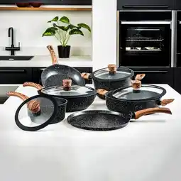 Costco Westinghouse Special Edition Cookware Set Soft Touch, Wood Effect Handles, 11 Piece offer