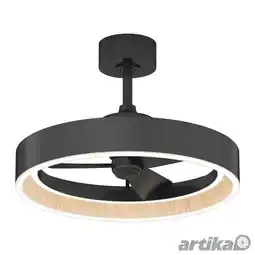 Costco Artika Alton 24 (61cm) Wood Accent Fan Light with Remote Control offer