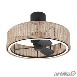 Costco Artika Kalani 24 (61cm) Rattan Fan Light with Remote Control offer