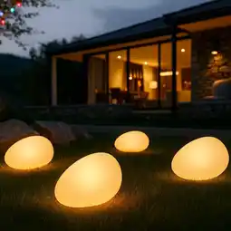 Costco LED Solar Glowing Stones (4 pack) offer