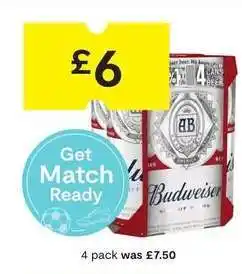 SuperValu Budweiser 4 pack offer