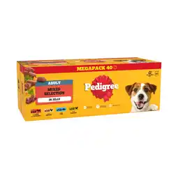 Iceland PEDIGREE Adult Wet Dog Food Mixed Selection Jelly 40 x 100g Mega Pack Pouch offer