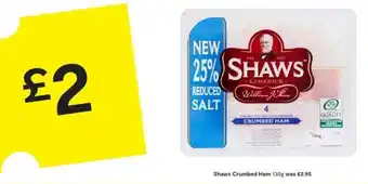 SuperValu Shaws Crumbed Ham offer