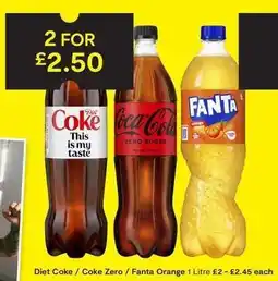SuperValu Diet Coke / Coke Zero / Fanta Orange offer