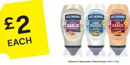 SuperValu Hellmann's Mayonnaise / Ranch Range offer