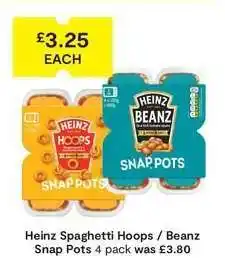 SuperValu Heinz Spaghetti Hoops / Beanz Snap Pots offer