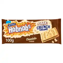 Iceland McVitie's Hobnobs Oaty Milky Biscuits Chocolate Cream 100g offer