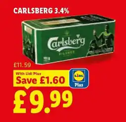Lidl CARLSBERG 3.4% offer