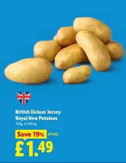 Lidl British Deluxe Jersey Royal New Potatoes offer