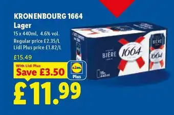 Lidl KRONENBOURG 1664 Lager offer