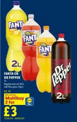 Lidl FANTA OR DR PEPPER offer