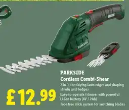 Lidl PARKSIDE Cordless Combi-Shear offer