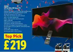 Lidl SHARP 50 4K Ultra HD Smart TV offer