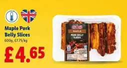 Lidl Maple Pork Belly Slices offer