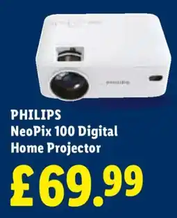 Lidl PHILIPS NeoPix 100 Digital Home Projector offer