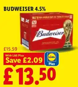 Lidl BUDWEISER 4.5% offer
