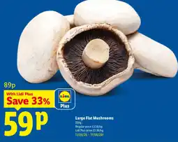 Lidl Large Flat Mushrooms offer