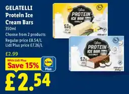 Lidl GELATELLI Protein Ice Cream Bars offer