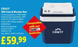Lidl CRIVIT 20V Cool & Warmer Box offer