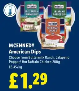 Lidl MCENNEDY American Dips offer