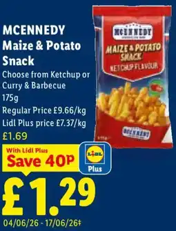 Lidl MCENNEDY Maize & Potato Snack offer