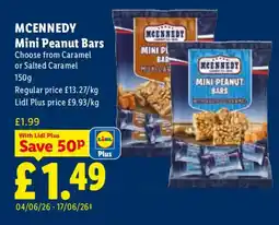 Lidl MCENNEDY Mini Peanut Bars offer
