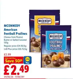 Lidl MCENNEDY American Football Pralines offer