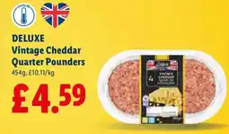 Lidl DELUXE Vintage Cheddar Quarter Pounders offer