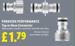 Lidl PARKSIDE PERFORMANCE Tap or Hose Connector offer