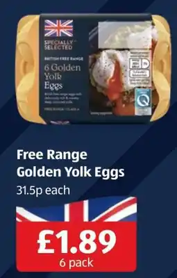 Aldi Free Range Golden Yolk Eggs offer
