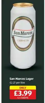 Aldi San Marcos Lager offer