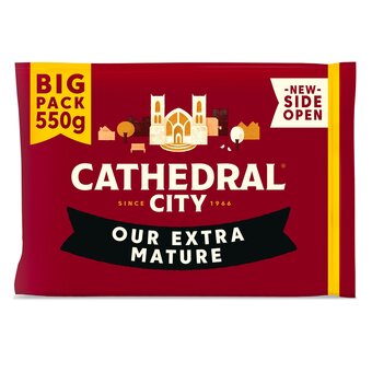 Tesco Cathedral City Extra Mature Cheddar 550G offer