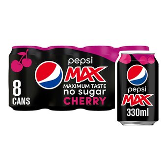 Tesco Pepsi Max Cherry 8 X 330Ml offer