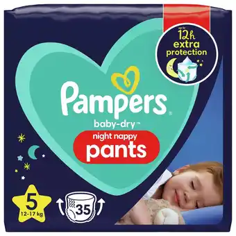 Tesco Pampers Baby Dry Size 5 Night Time Nappy Pants 35 Nappies offer