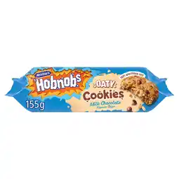 Iceland McVitie's Hobnobs Milk Chocolate Flavour Chips Oaty Cookies 155g offer